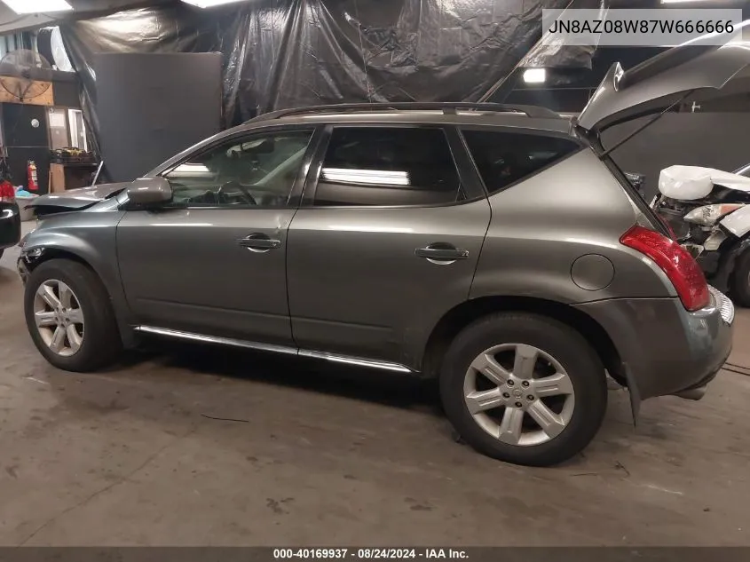 JN8AZ08W87W666666 2007 Nissan Murano Sl