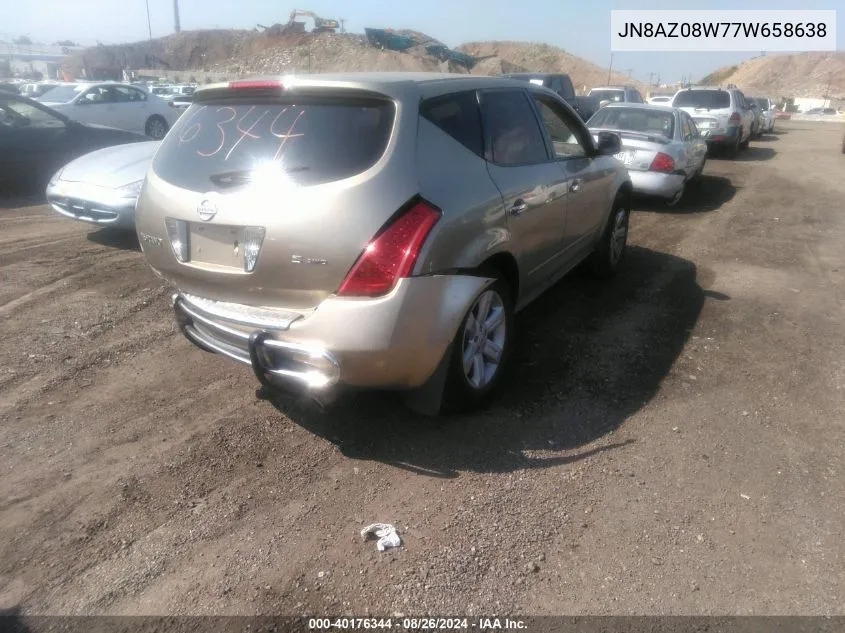 JN8AZ08W77W658638 2007 Nissan Murano S