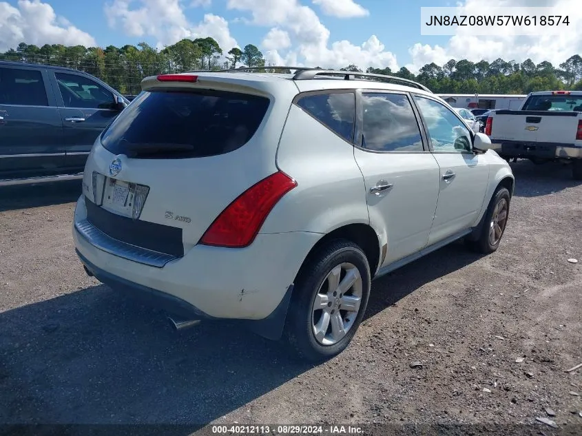 JN8AZ08W57W618574 2007 Nissan Murano S