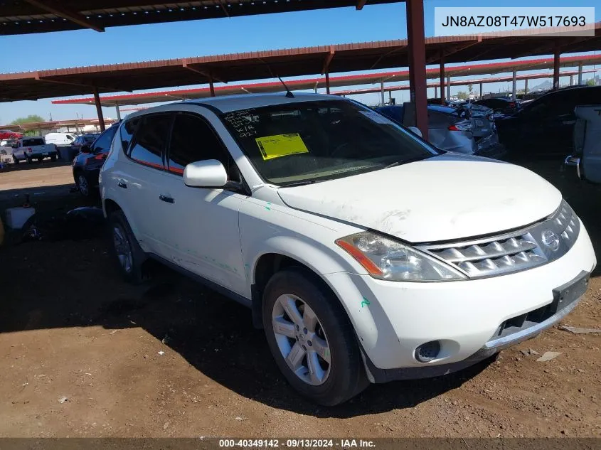 JN8AZ08T47W517693 2007 Nissan Murano S