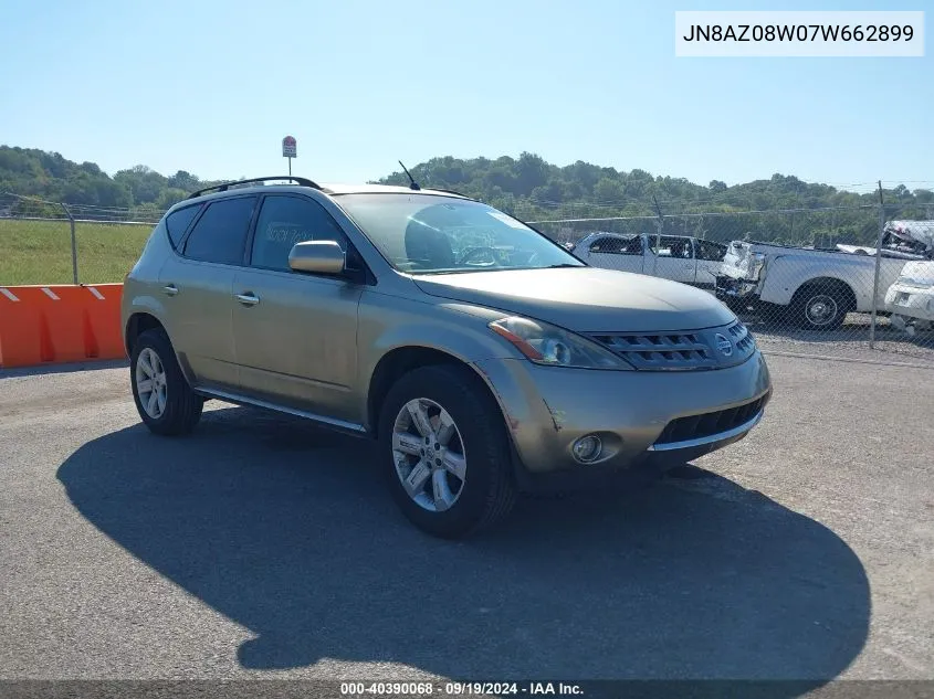 JN8AZ08W07W662899 2007 Nissan Murano Sl