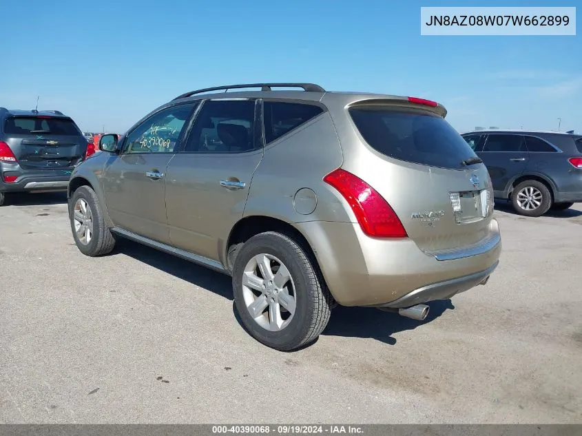 JN8AZ08W07W662899 2007 Nissan Murano Sl