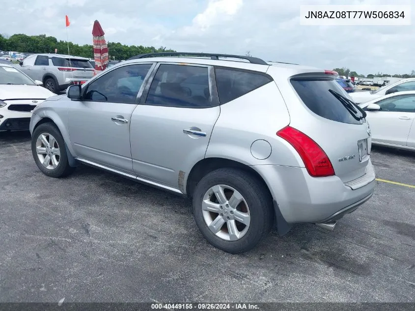 JN8AZ08T77W506834 2007 Nissan Murano Sl