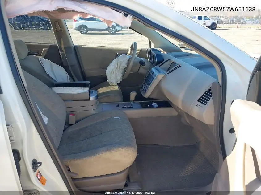 JN8AZ08W57W651638 2007 Nissan Murano S