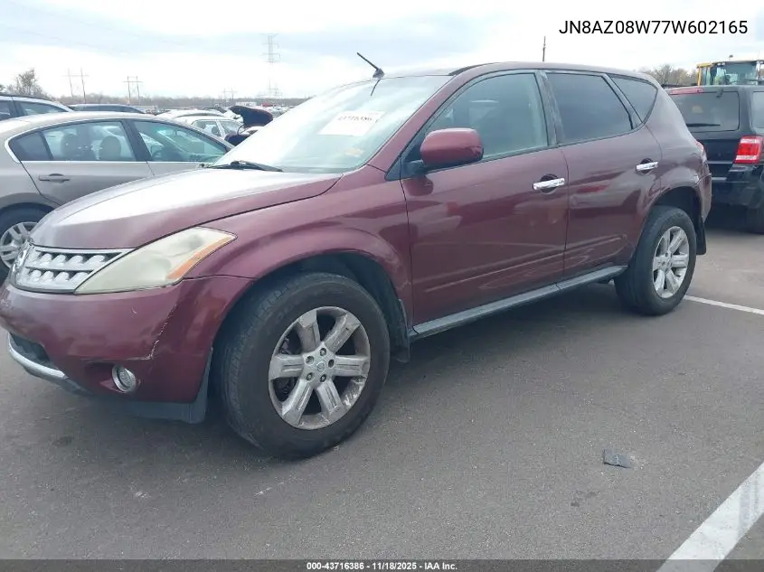 JN8AZ08W77W602165 2007 Nissan Murano S