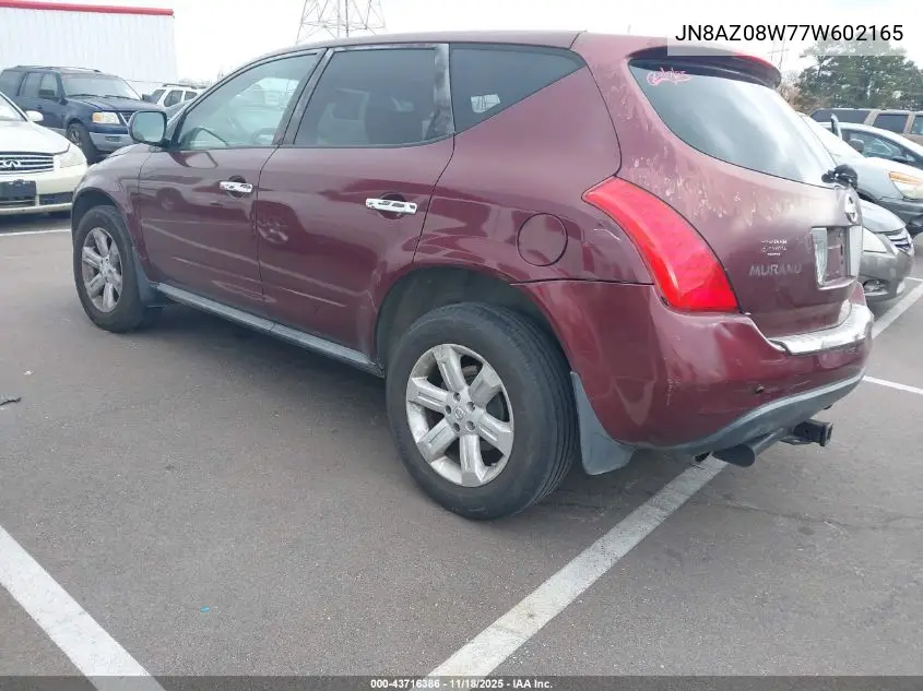 JN8AZ08W77W602165 2007 Nissan Murano S