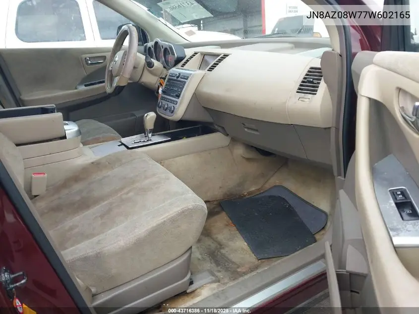 JN8AZ08W77W602165 2007 Nissan Murano S