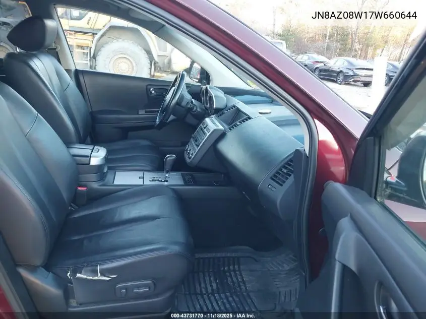 JN8AZ08W17W660644 2007 Nissan Murano Sl