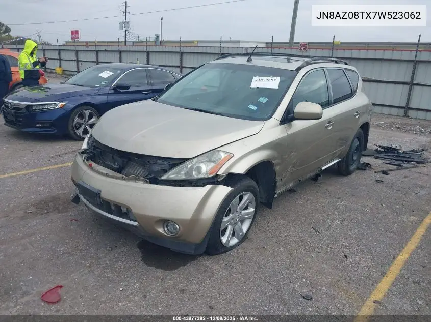 JN8AZ08TX7W523062 2007 Nissan Murano Sl