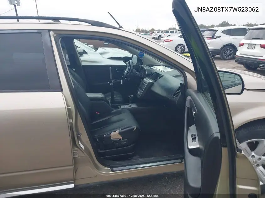 JN8AZ08TX7W523062 2007 Nissan Murano Sl