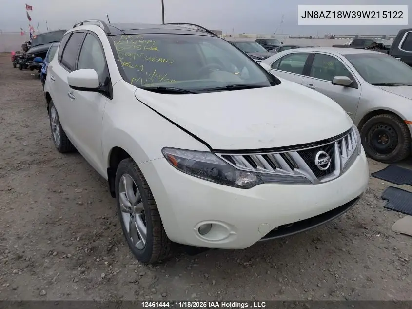 JN8AZ18W39W215122 2009 Nissan Murano Le