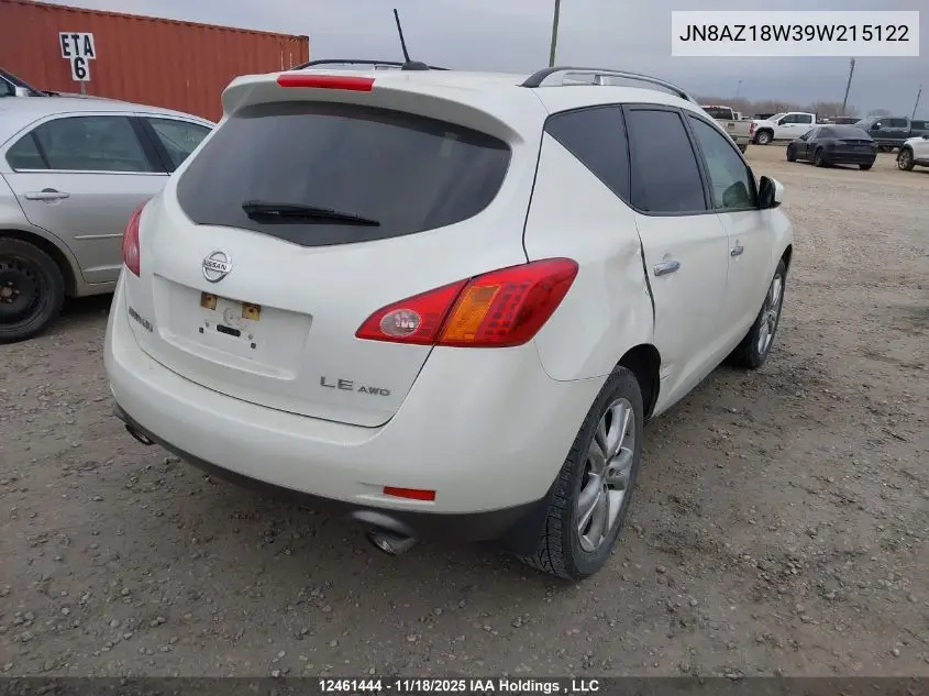 JN8AZ18W39W215122 2009 Nissan Murano Le