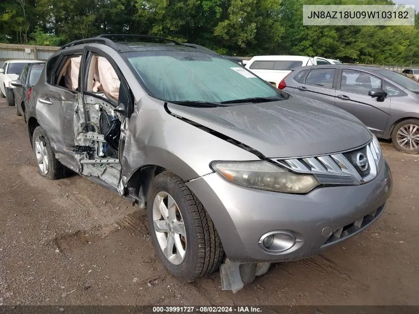 JN8AZ18U09W103182 2009 Nissan Murano Sl