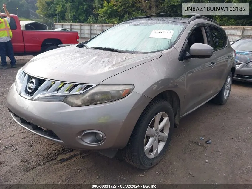 JN8AZ18U09W103182 2009 Nissan Murano Sl