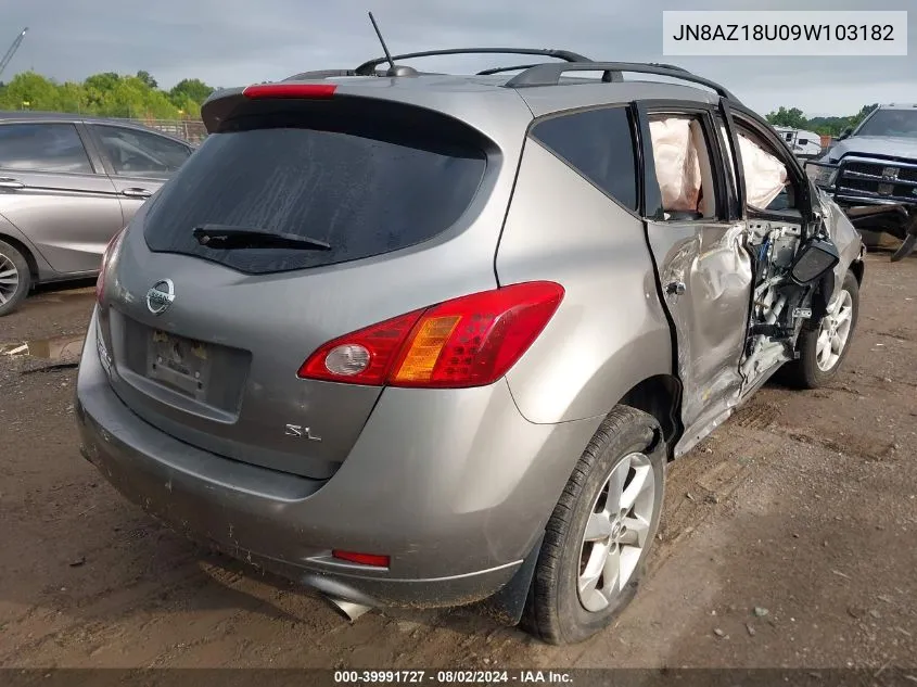 JN8AZ18U09W103182 2009 Nissan Murano Sl