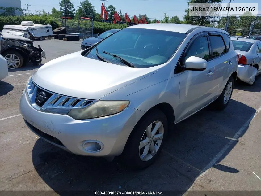 JN8AZ18W49W126062 2009 Nissan Murano Sl