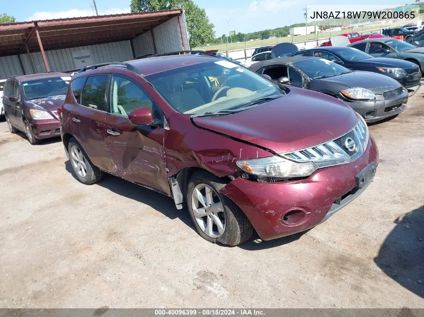 2009 Nissan Murano S VIN: JN8AZ18W79W200865 Lot: 40096399