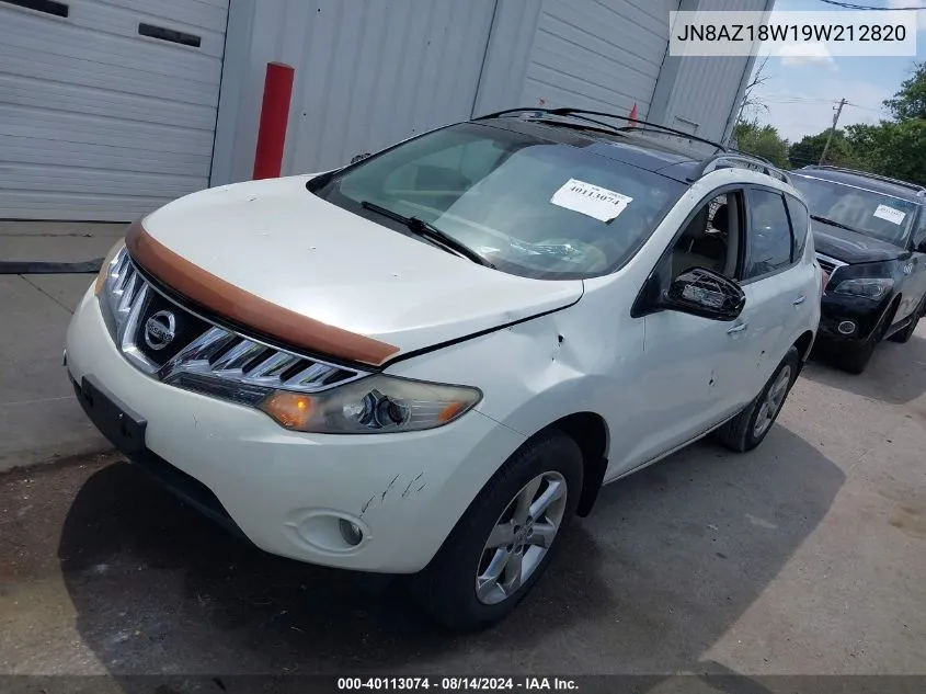 2009 Nissan Murano Sl VIN: JN8AZ18W19W212820 Lot: 40113074