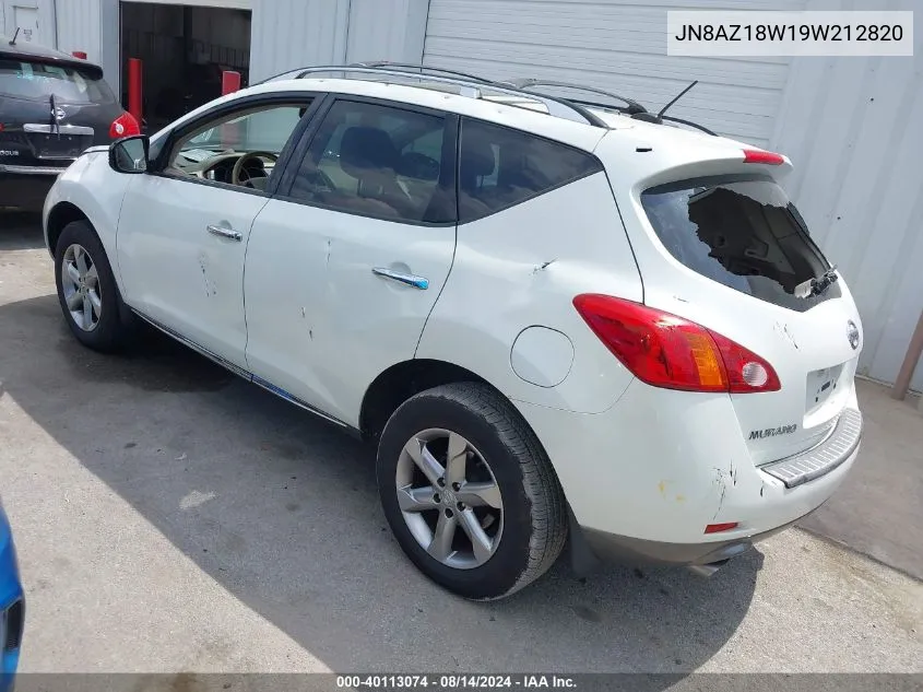 JN8AZ18W19W212820 2009 Nissan Murano Sl