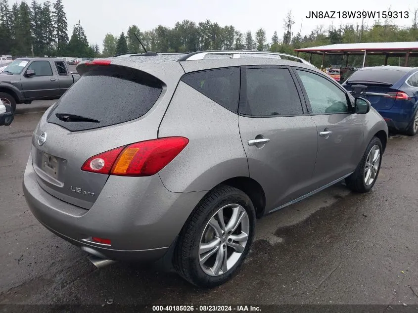 2009 Nissan Murano Le VIN: JN8AZ18W39W159313 Lot: 40185026