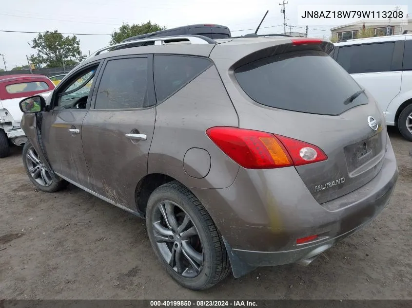 2009 Nissan Murano Le VIN: JN8AZ18W79W113208 Lot: 40199850