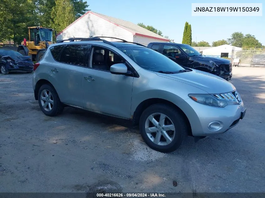 2009 Nissan Murano Sl VIN: JN8AZ18W19W150349 Lot: 40216626