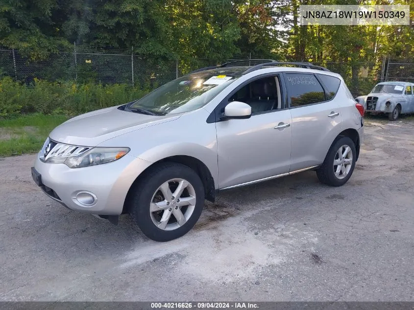 2009 Nissan Murano Sl VIN: JN8AZ18W19W150349 Lot: 40216626