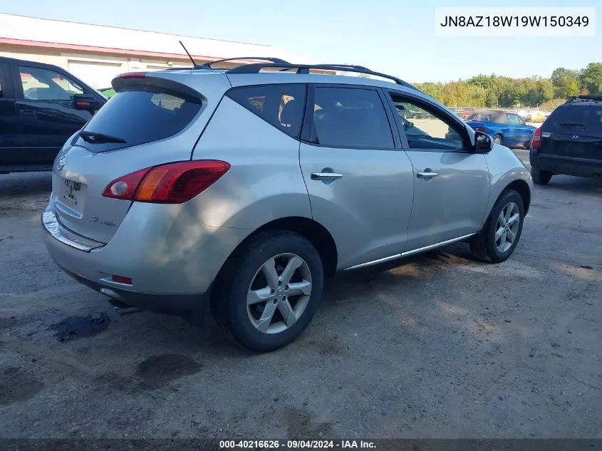 JN8AZ18W19W150349 2009 Nissan Murano Sl