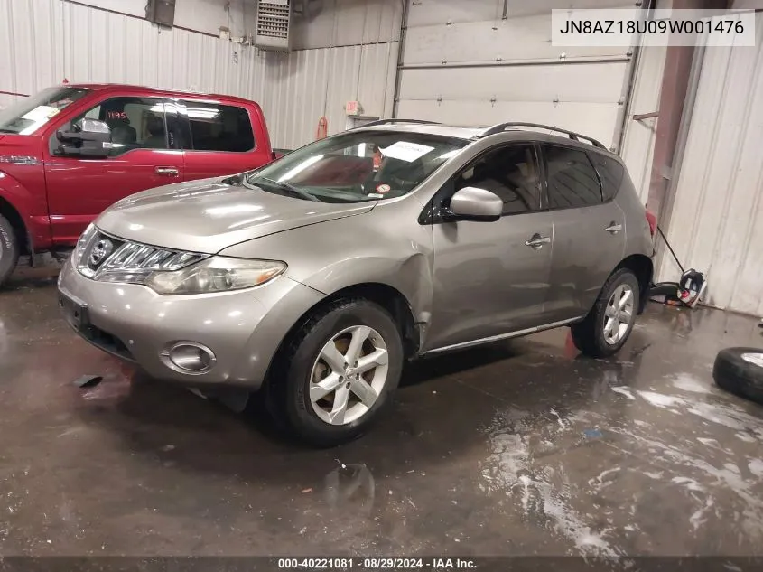 2009 Nissan Murano S VIN: JN8AZ18U09W001476 Lot: 40221081