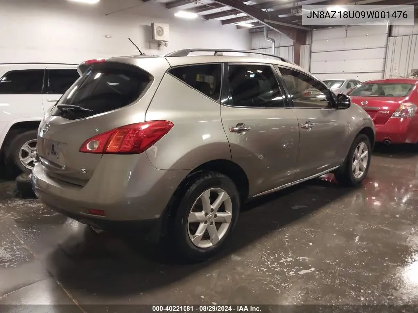 2009 Nissan Murano S VIN: JN8AZ18U09W001476 Lot: 40221081