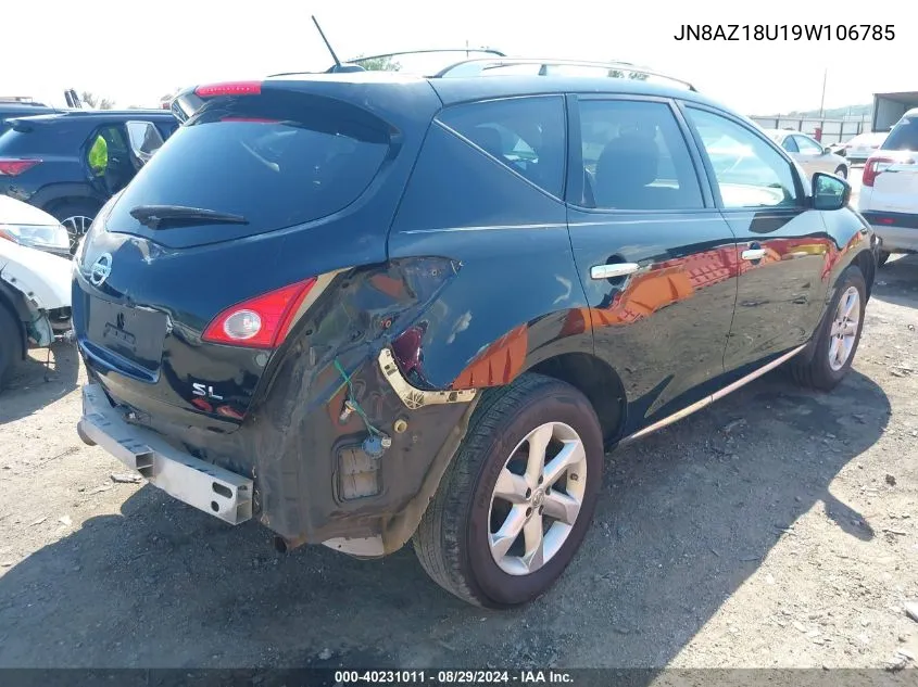 JN8AZ18U19W106785 2009 Nissan Murano Sl