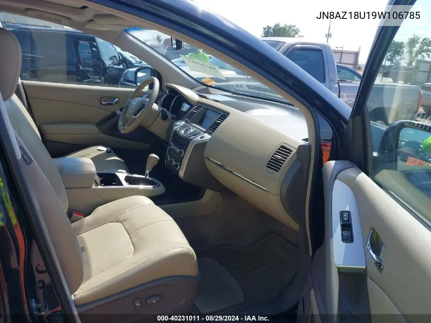 JN8AZ18U19W106785 2009 Nissan Murano Sl