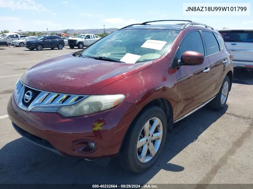 2009 Nissan Murano Sl VIN: JN8AZ18U99W101799 Lot: 40232664