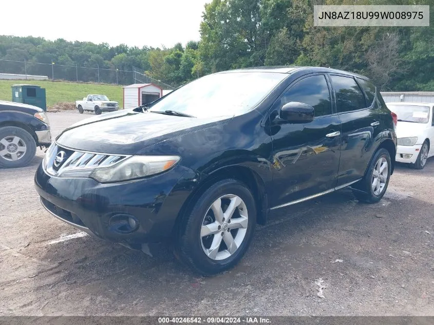 2009 Nissan Murano Sl VIN: JN8AZ18U99W008975 Lot: 40246542