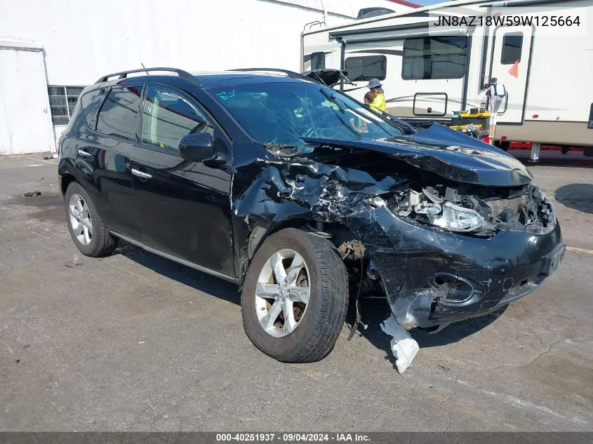 2009 Nissan Murano Sl VIN: JN8AZ18W59W125664 Lot: 40251937