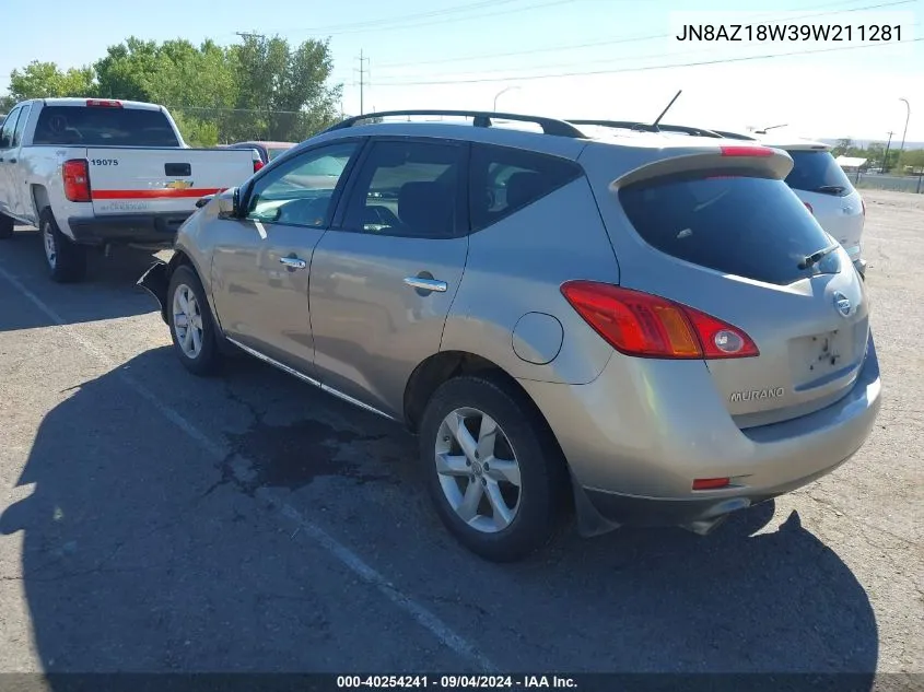 2009 Nissan Murano Sl VIN: JN8AZ18W39W211281 Lot: 40254241