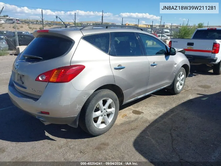 JN8AZ18W39W211281 2009 Nissan Murano Sl