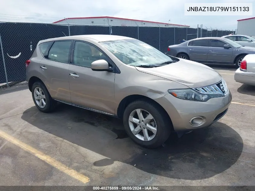 2009 Nissan Murano VIN: JNBAZ18U79W151133 Lot: 40275859