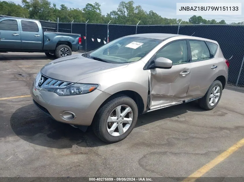 2009 Nissan Murano VIN: JNBAZ18U79W151133 Lot: 40275859