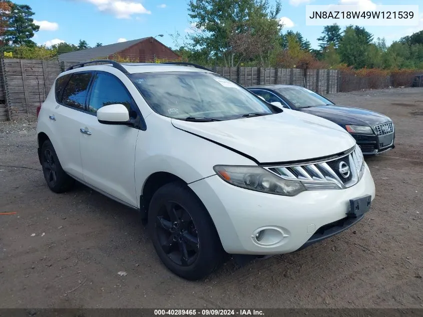 2009 Nissan Murano S VIN: JN8AZ18W49W121539 Lot: 40289465