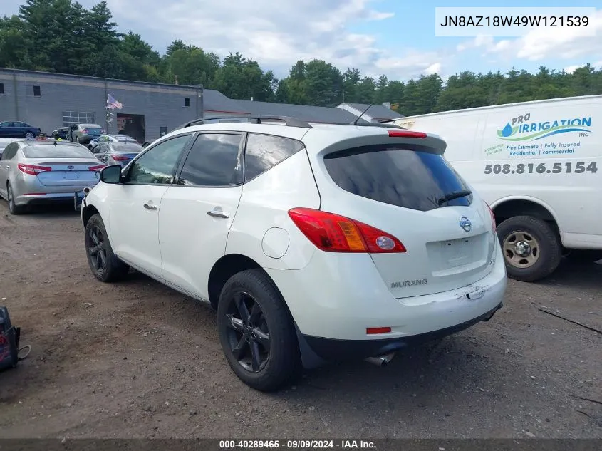 JN8AZ18W49W121539 2009 Nissan Murano S