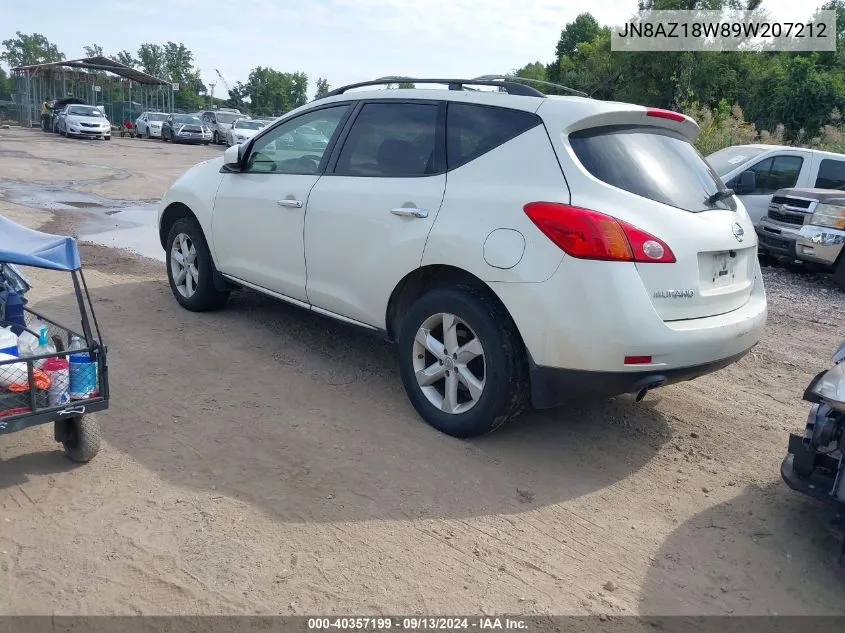 JN8AZ18W89W207212 2009 Nissan Murano S