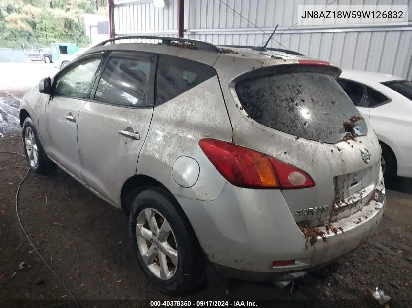 JN8AZ18W59W126832 2009 Nissan Murano Sl