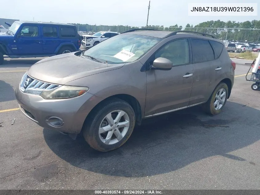 JN8AZ18U39W021396 2009 Nissan Murano Sl