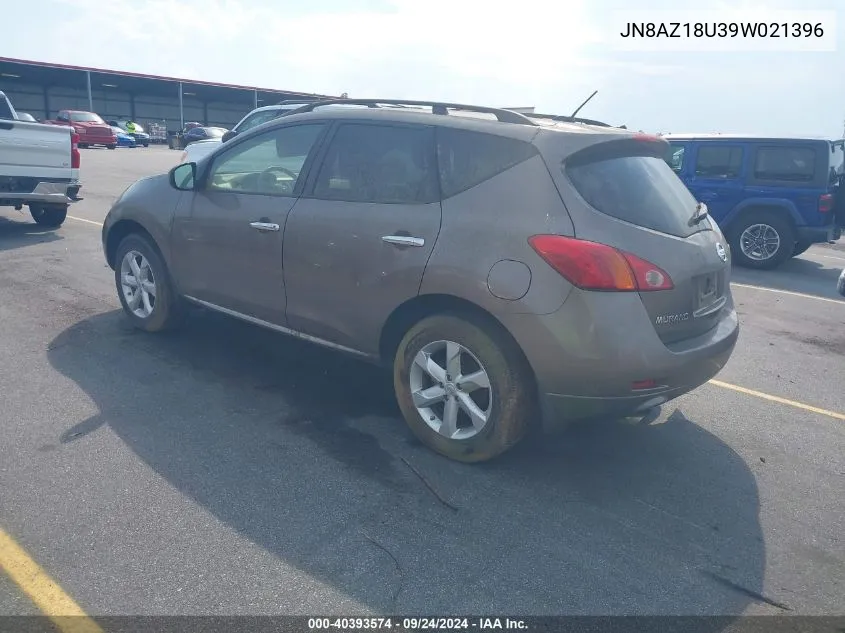 JN8AZ18U39W021396 2009 Nissan Murano Sl