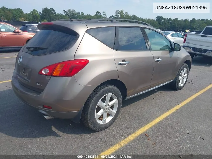 JN8AZ18U39W021396 2009 Nissan Murano Sl