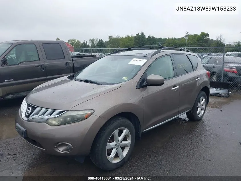 JN8AZ18W89W153233 2009 Nissan Murano Sl