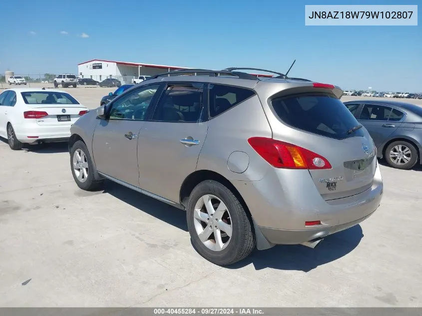 2009 Nissan Murano Sl VIN: JN8AZ18W79W102807 Lot: 40455284