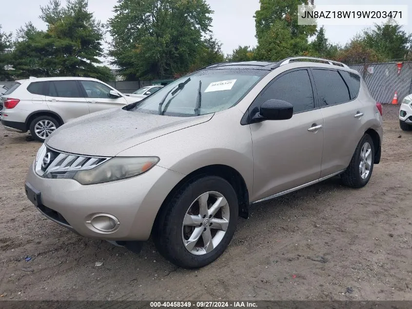 JN8AZ18W19W203471 2009 Nissan Murano Sl