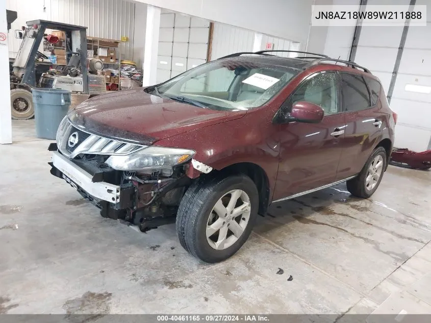 JN8AZ18W89W211888 2009 Nissan Murano Sl